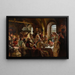 Un festin di matrimonio boyard - Konstantin Egorovich Makovsky — quadro incorniciato alla parete