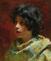 Ritratto di una giovane ragazza - Konstantin Egorovich Makovsky — vista dell’opera