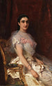 Portrait d'une élégante con un ventaglio - Konstantin Egorovich Makovsky — vista dell’opera