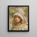 Ritratto di una dama con un kokochnik - Konstantin Makovsky — quadro incorniciato alla parete