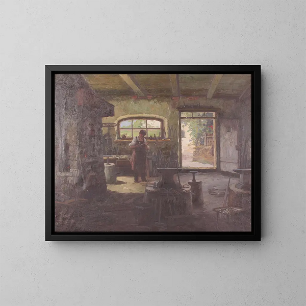 Vecchio fabbro - Konstantin Stoitzner — quadro incorniciato alla parete