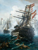 La nave da guerra SMS Kaiser durante la battaglia di Lissa - Konstantinos Bolanachi — vista dell’opera