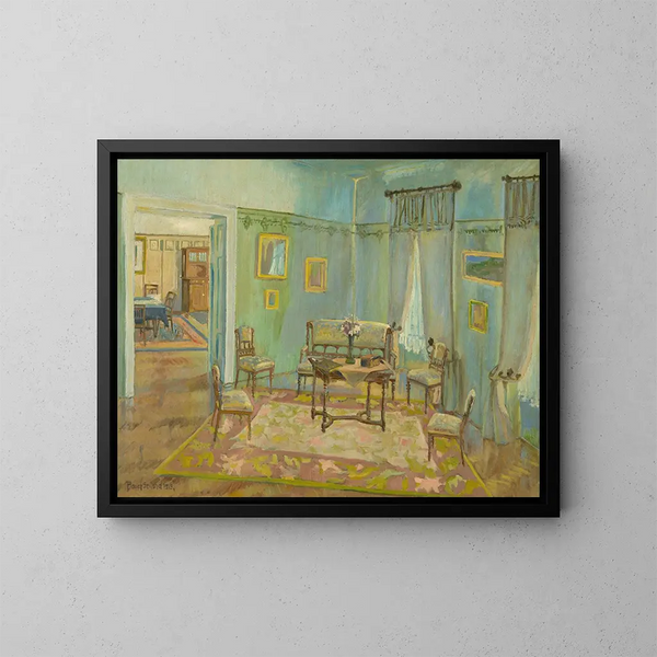Interno di camera - Konstantin Bauer — quadro incorniciato alla parete