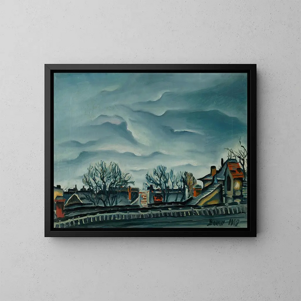 Alla periferia della città - Konstantin Bauer — quadro incorniciato alla parete