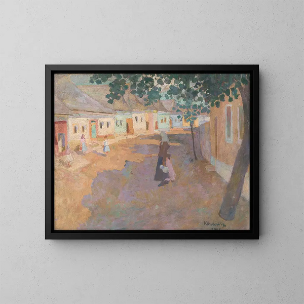 Nella strada - Konstantin Korovin — quadro incorniciato alla parete