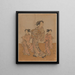 Courtesana e Due per una donna - Koryusai Isoda — quadro incorniciato alla parete