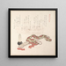 Koto, arpa giapponese e sho - Kubo Shunman — quadro incorniciato alla parete