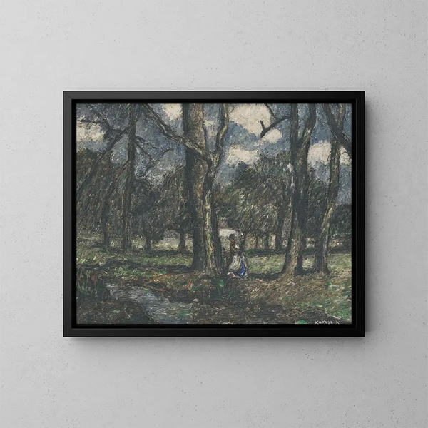 Paesaggio - Károly Kotász — quadro incorniciato alla parete