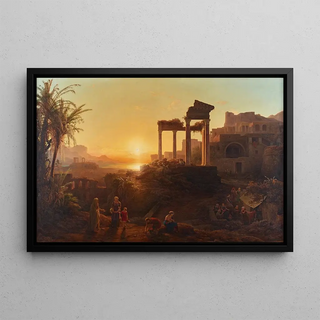 Kroly Mark - Landschaft mit Sonnenuntergang.webp
