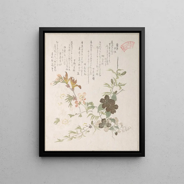 Kubo Shunman - Cherry Blossoms and Yamabuki Flowers.webp