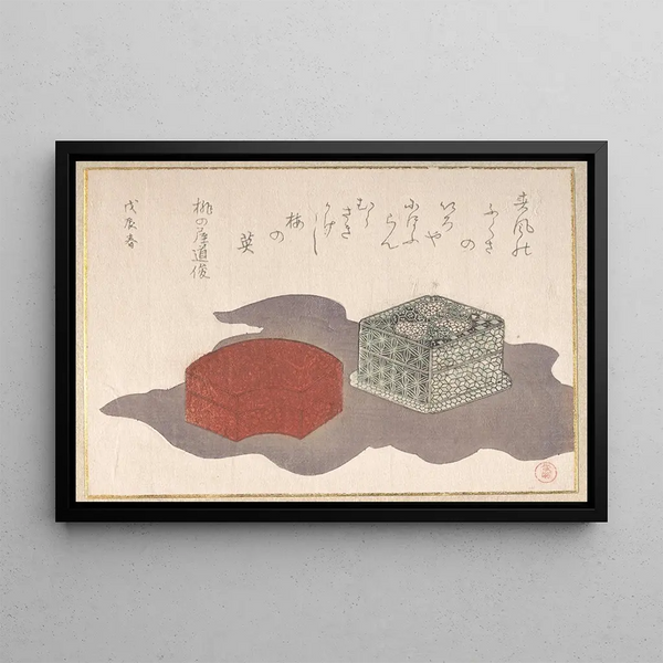 Boîtes à encens avec un tissu d'emballage - Kubo Shunman — quadro incorniciato alla parete