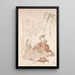 Femme divertissant son invité avec du vin du Nouvel An - Kubo Shunman | Reproduction — quadro incorniciato alla parete