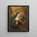 Una santa che tiene un crocifisso mentre un angelo le mette una corona di spine sulla testa - Kunstanstalten A. G. — quadro incorniciato alla parete