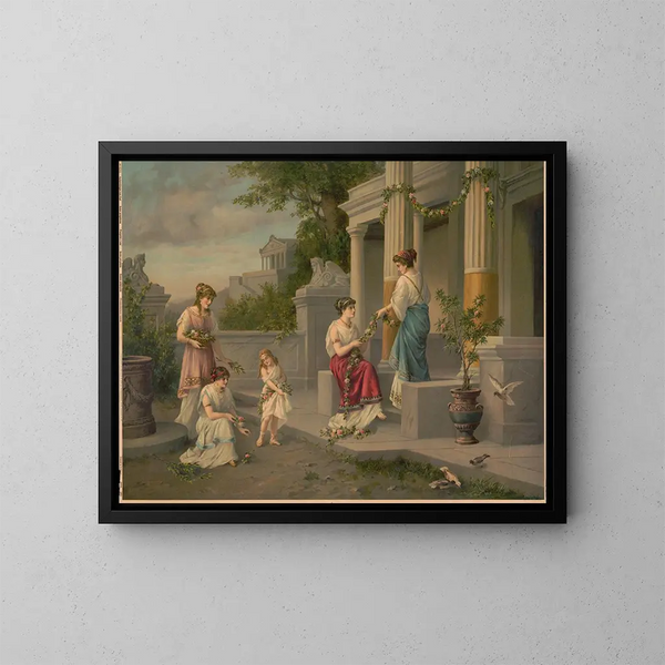 Scène pompeienne - Kunstanstalten AG — quadro incorniciato alla parete