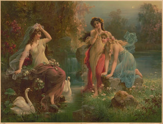 Kunstanstalten AG - Three nymphs with swans.webp