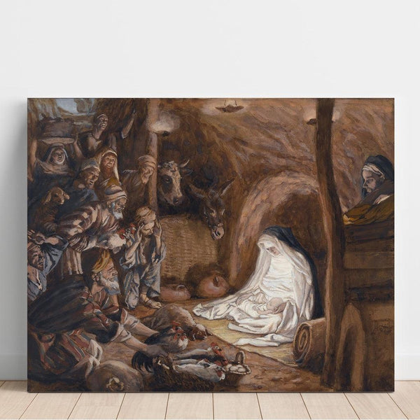Riproduzione del dipinto L'adorazione dei pastori - James Tissot