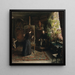 L'artista danese Bertha Wegmann che dipinge un ritratto - Jeanna Bauck — quadro incorniciato alla parete
