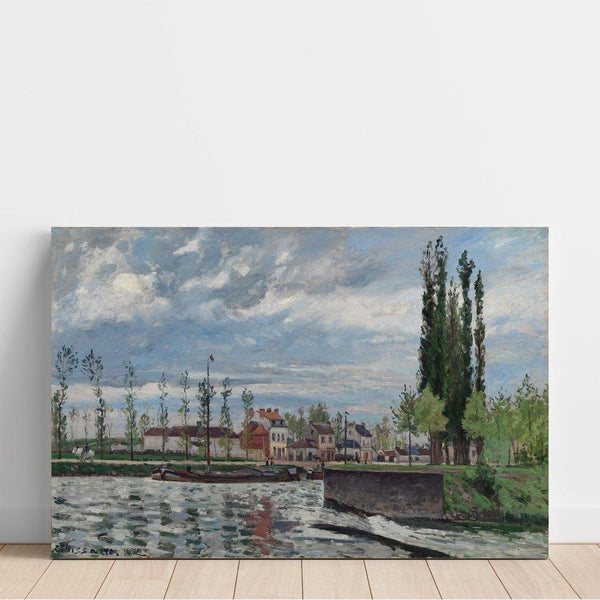 Riproduzione del dipinto L'écluse de Pontoise (1872) - Camille Pissarro