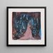 L'uomo con la spada a doppio taglio, Visione dei sette candelabri - Ernst Ludwig Kirchner — quadro incorniciato alla parete