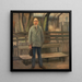 L'uomo vicino alla panchina - Carl Vilhelm Meyer — quadro incorniciato alla parete
