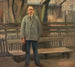 L'uomo vicino alla panchina - Carl Vilhelm Meyer — vista dell’opera
