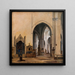 L'interno di S. Maria sopra Minerva a Roma - Constantin Hansen — quadro incorniciato alla parete