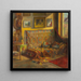 L'interno dell'atelier dell'artista - Viktor Kiss — quadro incorniciato alla parete