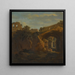 L'interno del Colosseo con figure che riposano sotto un arco - Jan Frans Van Bloemen — quadro incorniciato alla parete