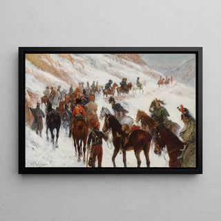 L'esercito napoleonico che attraversa il passo di Somosierra di Jan van Chelminski | Stampa d'arte Quadro Decorazione murale poster copia