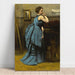 Riproduzione del dipinto La Dame en bleu di Jean-Baptiste-Camille Corot