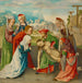 La Lamentation - Maestro della Vergine tra le Vergini — ambientato in un interno