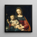 La Madone aux œillets - Bernardino Luini — quadro incorniciato alla parete