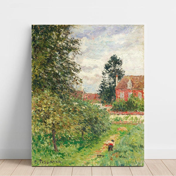 Riproduzione del dipinto La Maison des Anglais, Éragny - Camille Pissarro