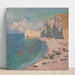 Riproduzione del dipinto La Spiaggia e la Scogliera di Amont - Claude Monet