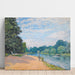 Riproduzione del dipinto La Tamise avec Hampton Church - Alfred Sisley