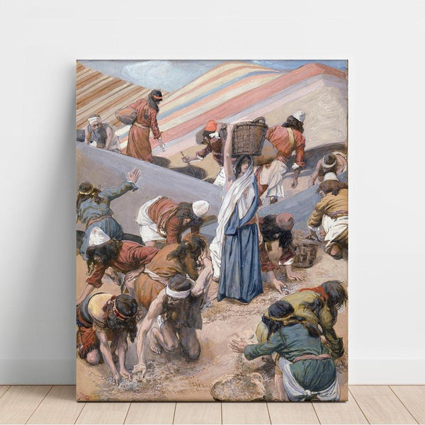 Riproduzione del dipinto La collecte de la manne - James Tissot