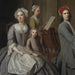 La famiglia dell'artista che suona insieme - Balthasar Denner — ambientato in un interno