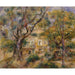 Riproduzione del dipinto La ferme des Collettes, Cagnes - Pierre-Auguste Renoir