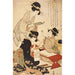 Riproduzione del dipinto La leçon de calligraphie - Kitagawa Utamaro