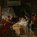 La morte di Leonardo da Vinci tra le braccia di Francesco I - François-Guillaume Ménageot — ambientato in un interno