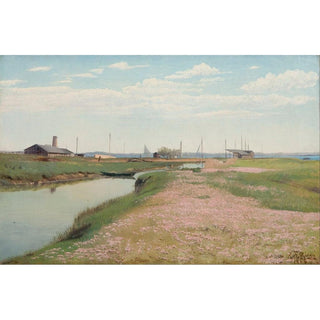 La rivière et le port de Frederiksværk - Laurits Andersen Ring | Reproduction Tableau Décoration murale affiche copie