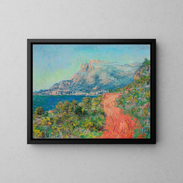La route rouge près de Menton - Claude Monet | Reproduction Tableau Décoration murale affiche copie