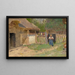 Fille dans une cour de ferme - Ladislav Mednyánszky — quadro incorniciato alla parete
