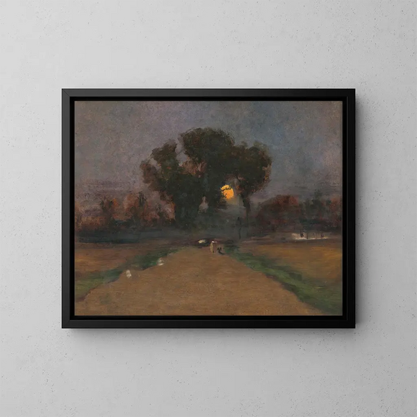 Paesaggio con tramonto - Ladislav Mednyánszky — quadro incorniciato alla parete