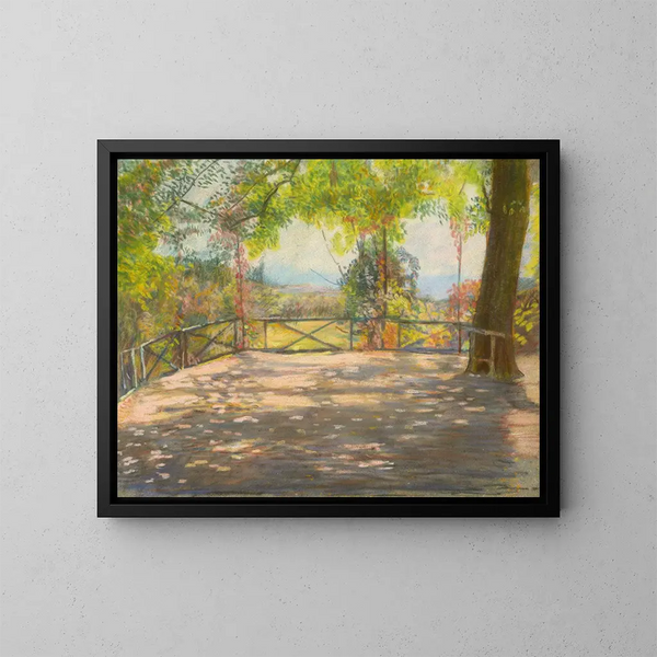 Motivo nel parco - Ladislav Mednyánszky — quadro incorniciato alla parete