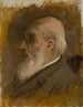Profilo del padre del pittore con occhiali da lettura - Ladislav Mednyánszky — vista dell’opera
