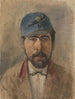 Ritratto di un soldato con berretto blu - Ladislav Mednyánszky — vista dell’opera