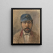 Ritratto di un soldato con berretto blu - Ladislav Mednyánszky — quadro incorniciato alla parete