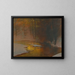 Rivière innevata al tramonto - Ladislav Mednyánszky — quadro incorniciato alla parete