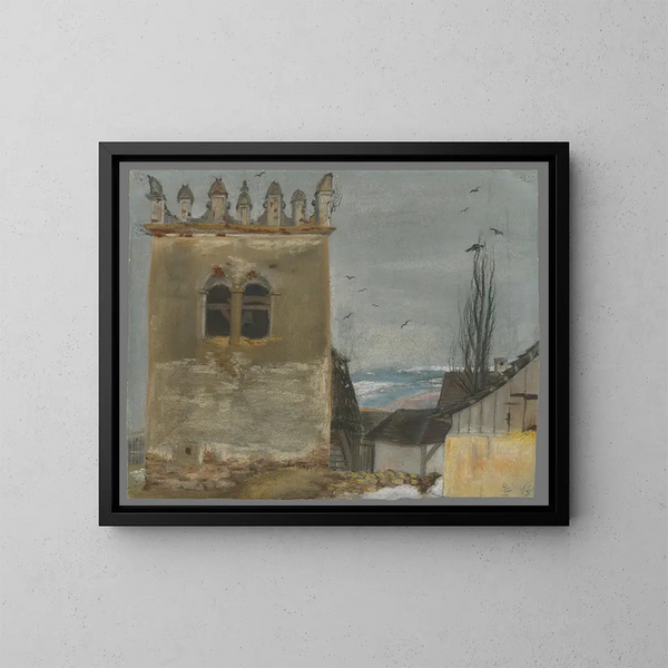 Le beffroi de Strky - Ladislav Mednyánszky — quadro incorniciato alla parete